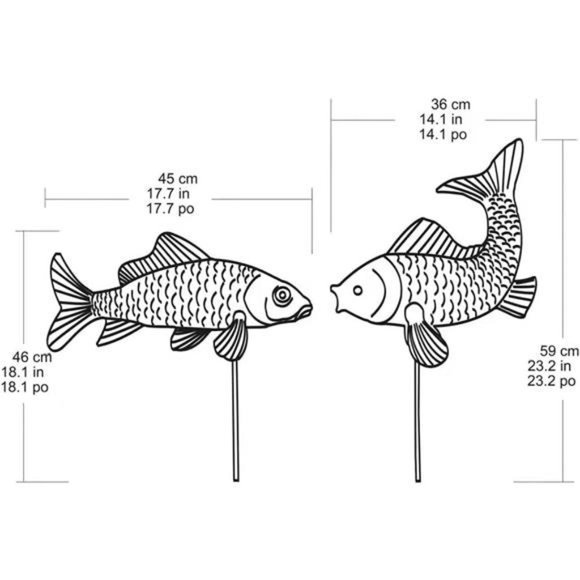 Accents Garden Sculptures Statues Garden Statues Fish Statue Set Of 2